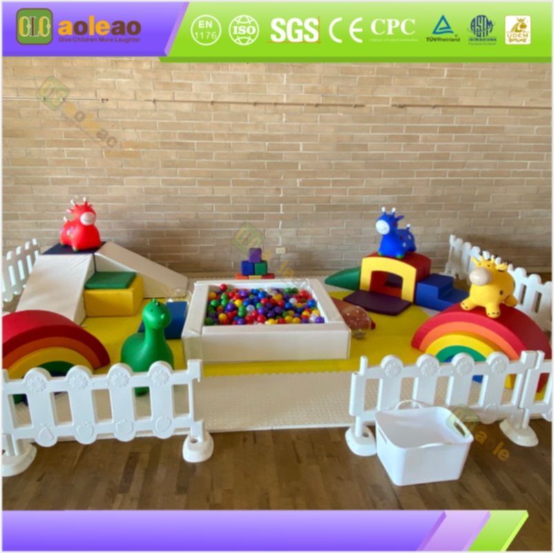 سافٹ بال پٹ باڑ - موٹی پیڈنگ + بریتھ ایبل میش - پلے ایریا پارٹیشن - لچکدار DIY مجموعہ | Aoleao