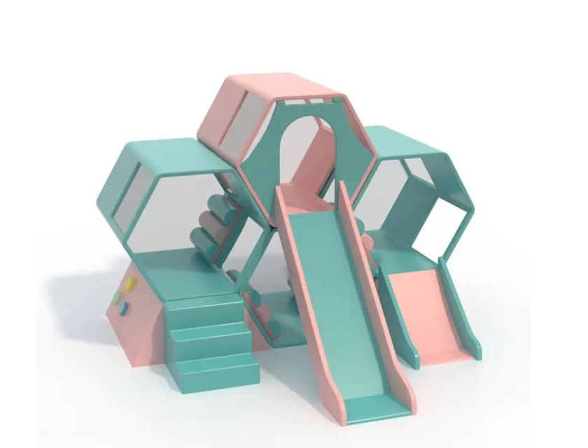 Slide de favo de mel para playground infantil para crianças internas