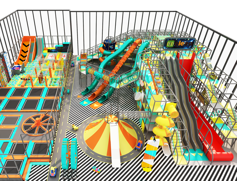 Trampoline Vulcão Slide Ocean Ball Park Park
