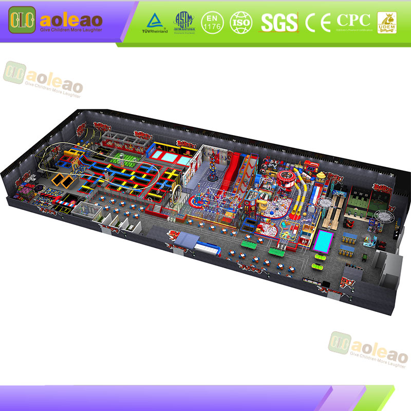 Indoor Play Center ອຸປະກອນການປິ່ນປົວຕ້ານໄຟໄໝ້-ປິດສະຖານທີ່ໃນຮົ່ມ-ປອດໄພໄດ້ຮັບການຢັ້ງຢືນ | ອ່າວ