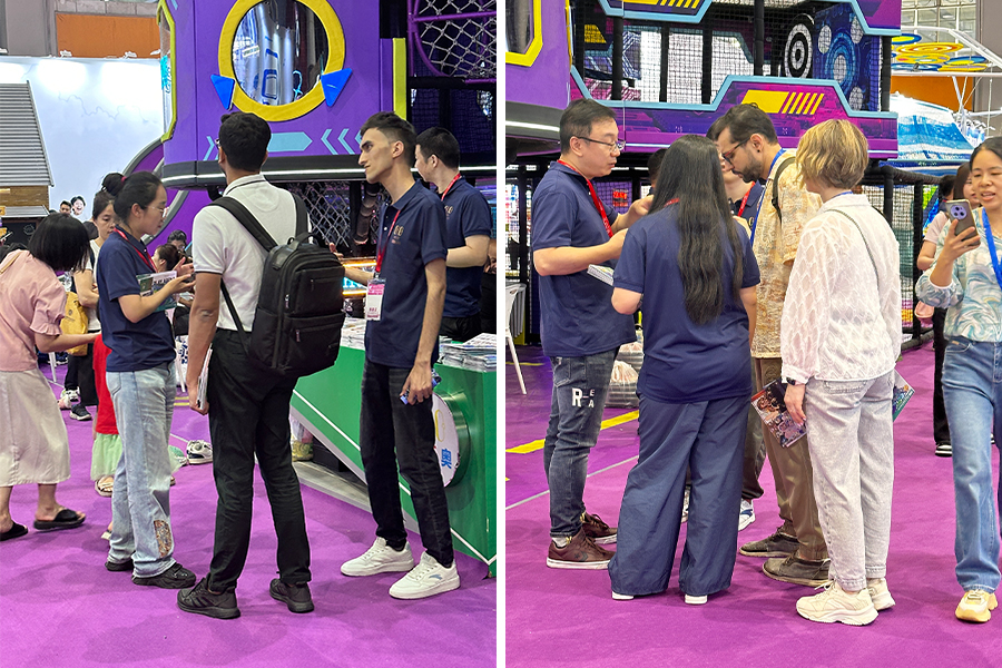 Oleao booth interaction with clients