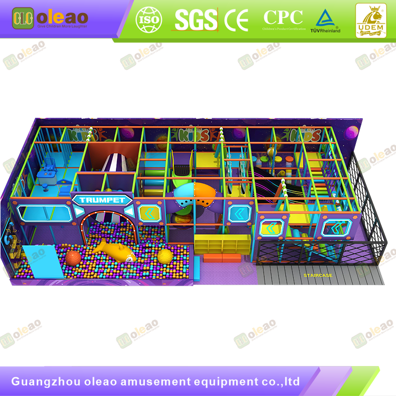 Indoor Playground Equipment Soft Play Toddler Climbing Kids Adventure Park (Climbing Arch & Tunnel & Slide)