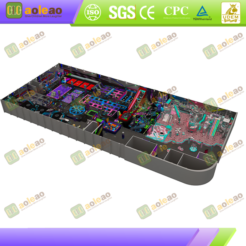 Trampoline Park – Muscle-Toning Playground – Kids Adventure Park with Climbing Walls