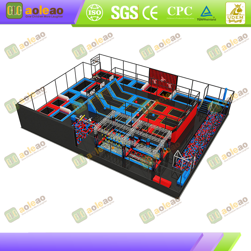 Trampoline Park – Fitness-Focused Playland – Kids Adventure Park with Relay Races