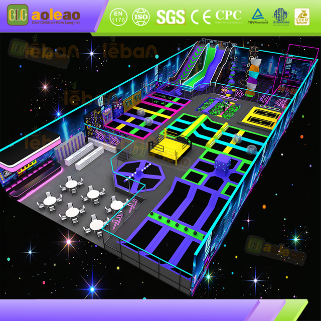 Large Combined Trampoline Multi-Function Splicing Design Large Indoor Amusement Venue Popular Hit Revenue Tool