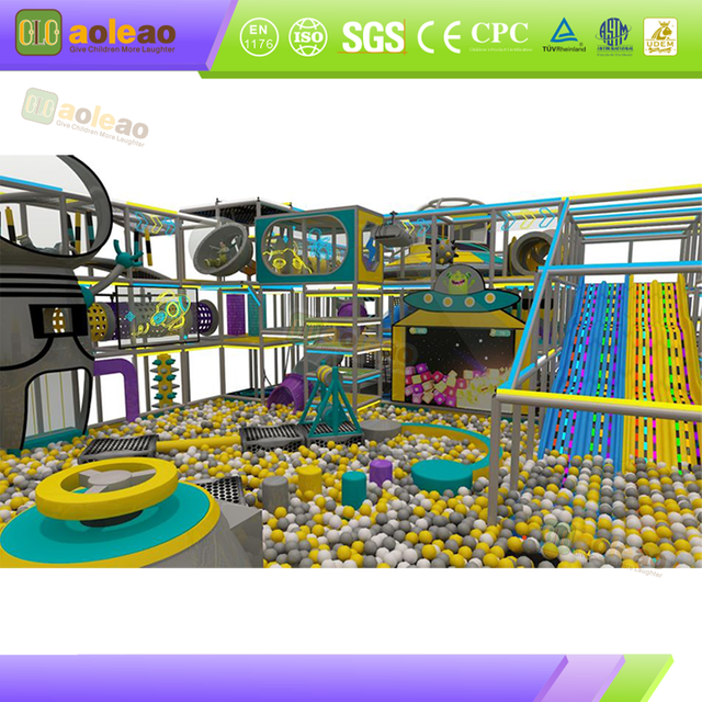 galaxy trampoline park with ball pit