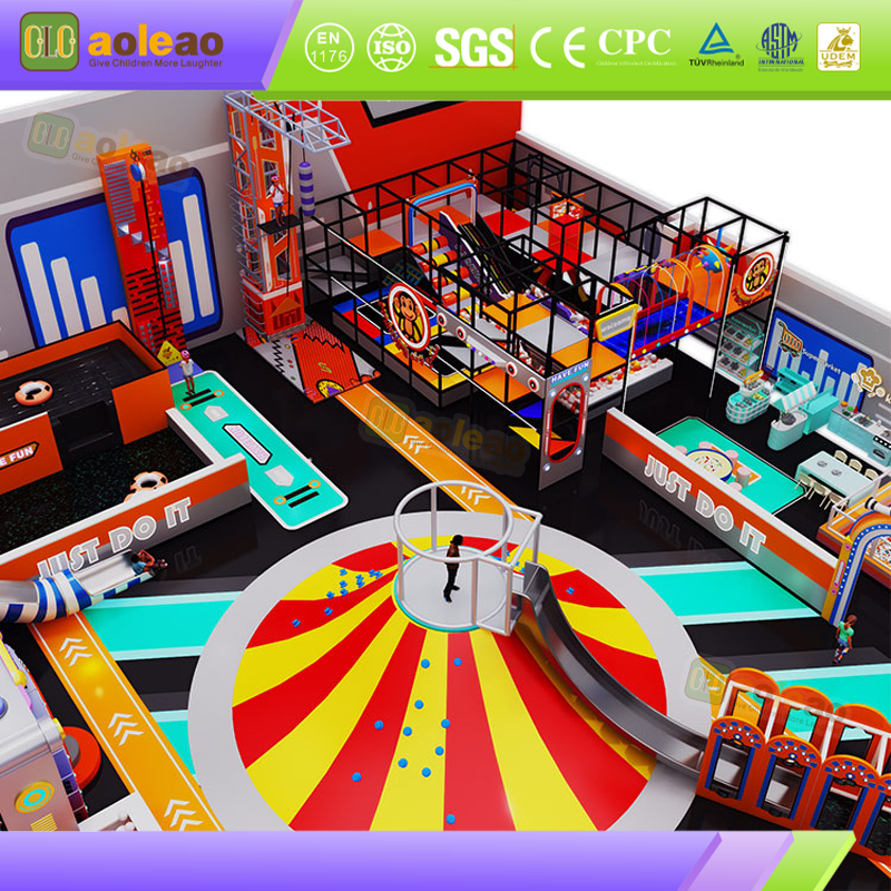 Trampoline Park Main Equipment Professional Amusement Level Indoor Parent-Child Entertainment Center Safety Certification Quick Return On Investment