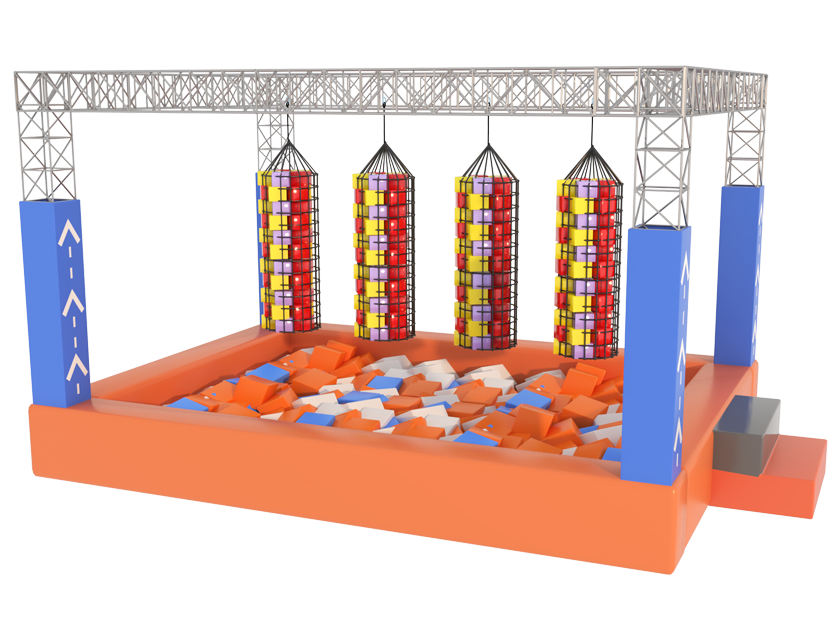 Large Trampoline Ninja Course Park