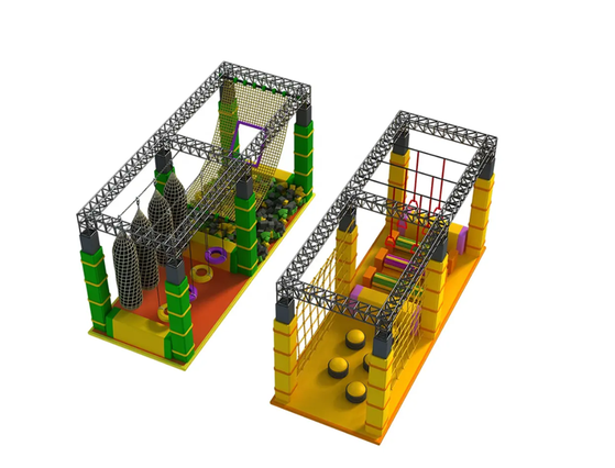 Large Trampoline Ninja Course Park