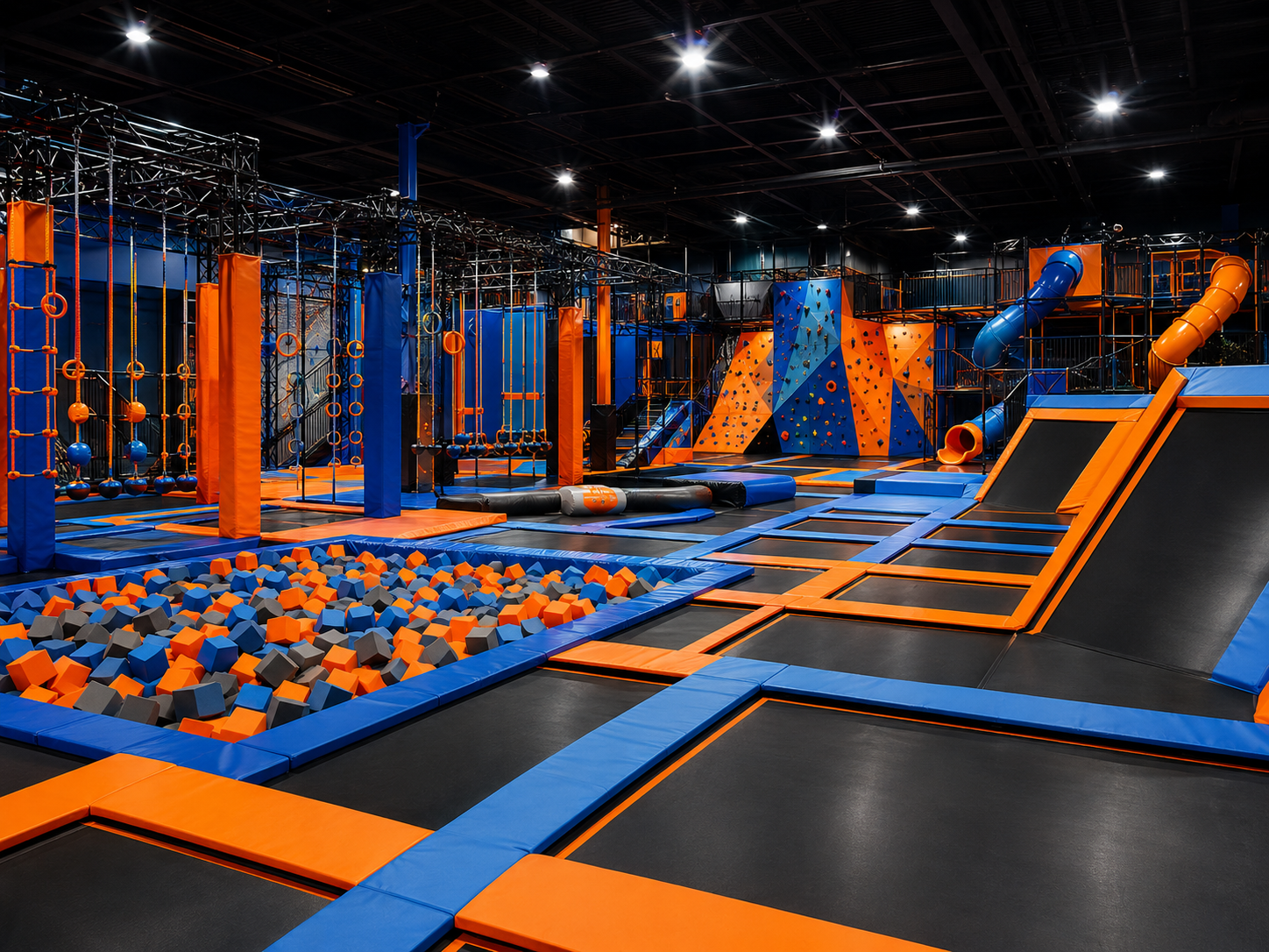 Family entertainment center playground equipment