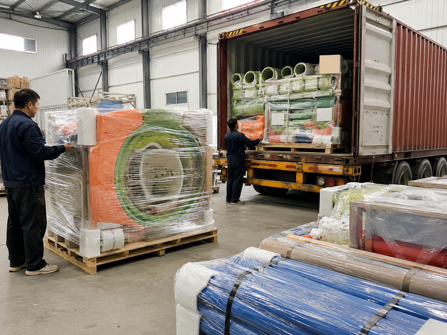 Indoor playground equipment packing and loading